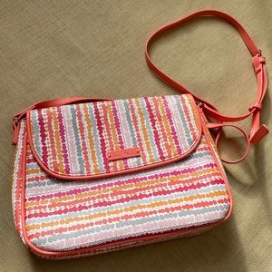 Vera Bradley Flap Crossbody Stripe Confetti Purse
